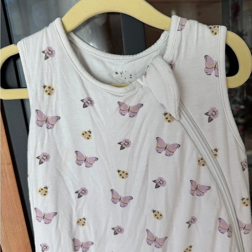 Kyte BABY bamboo sleeping sack flutter butterflies print baby toddler girl fairy